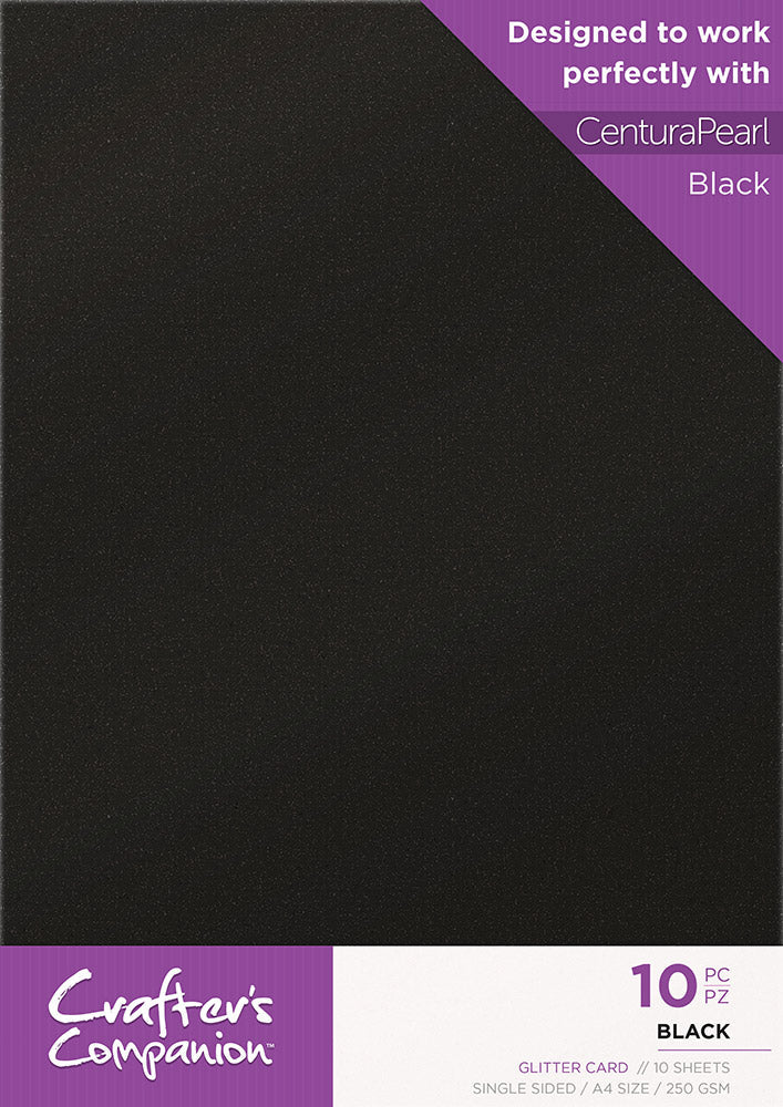 Black Glitter Cardstock | Non-Shedding Glitter Cardstock