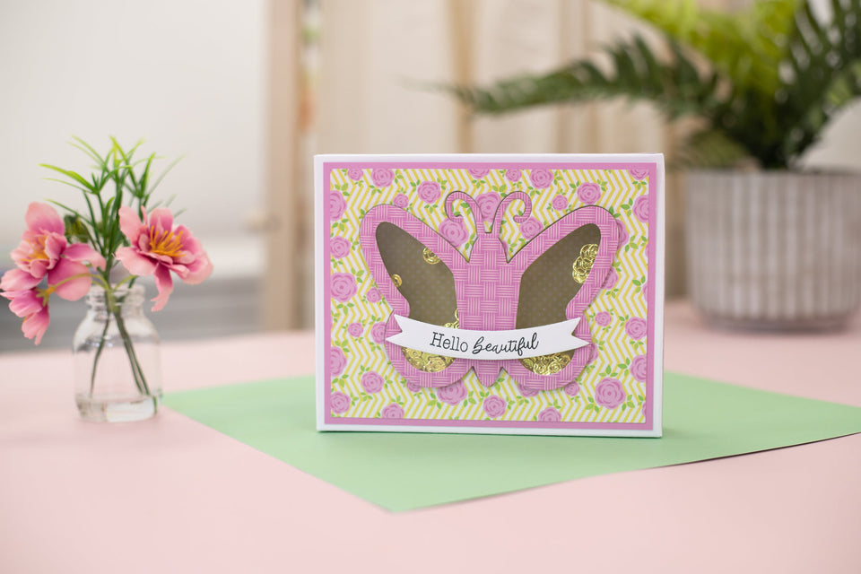 Sparkle and shine with this guide to crafting a Butterfly Shaker Box