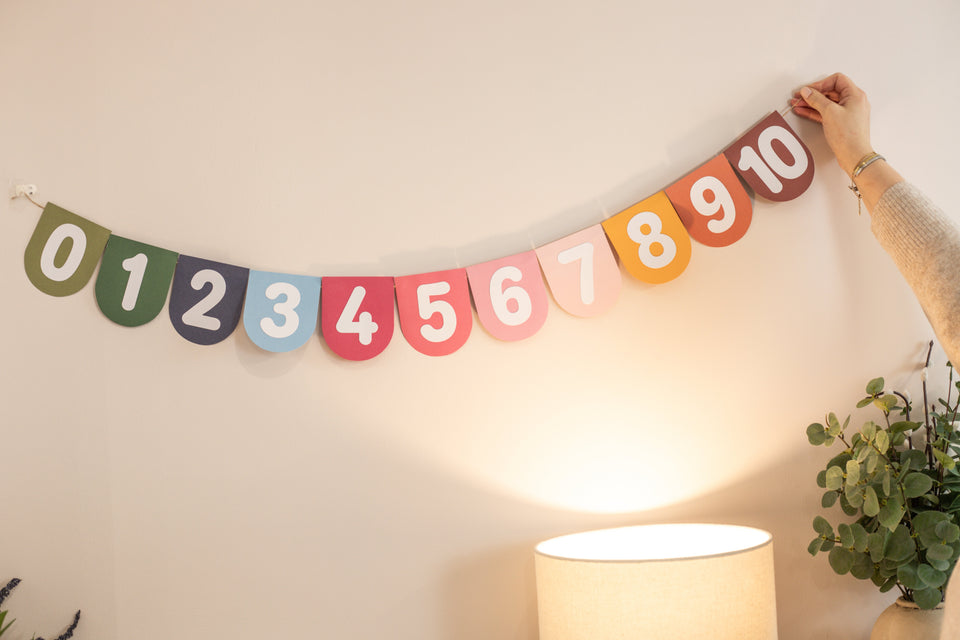 Homemade Number Bunting for Nursery Decor