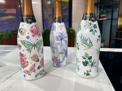 How to make decoupage bottles with Sara on Morning Live