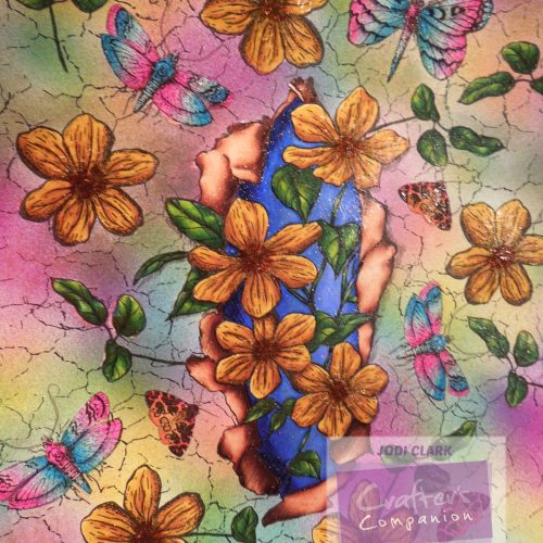 Mixed Media tutorial - Sheena Douglass Clematis