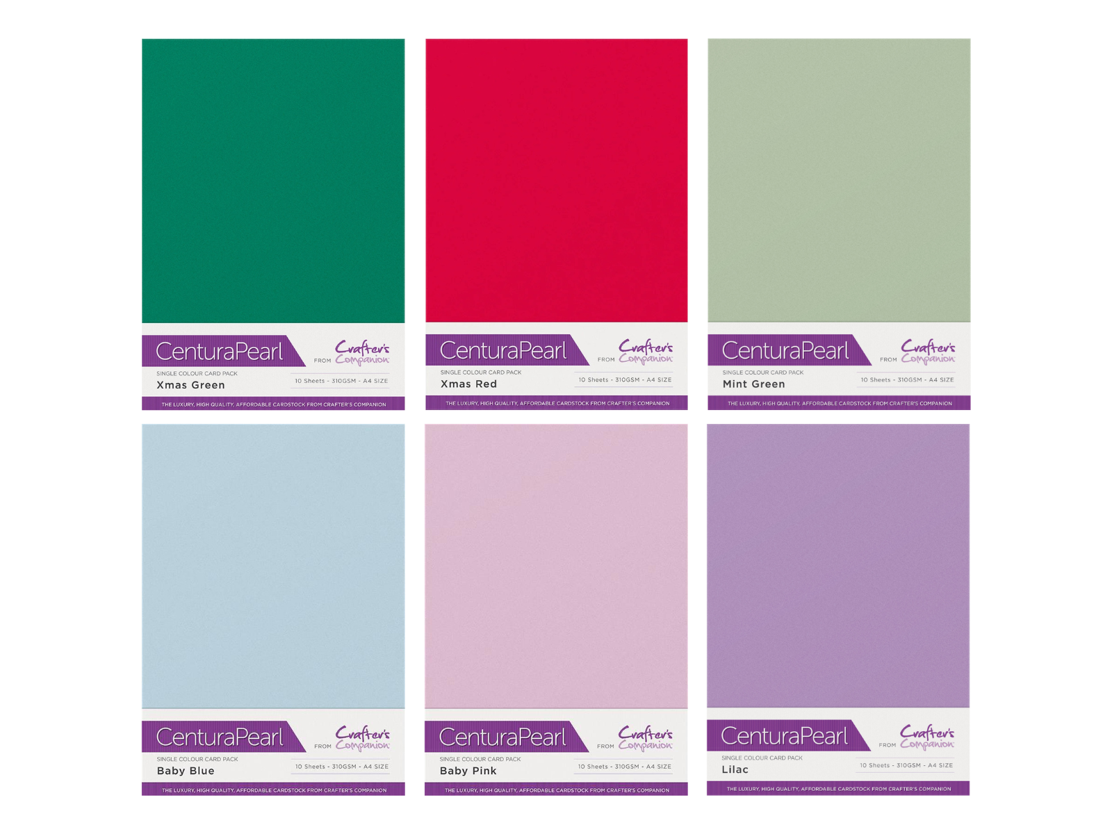 Crafter's Companion Centura Pearl Cardstock 6pc Collection