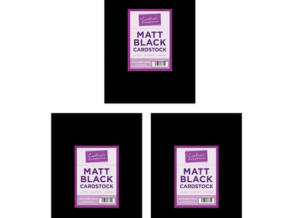 Crafter's Companion Matt Black Card A4 3pk