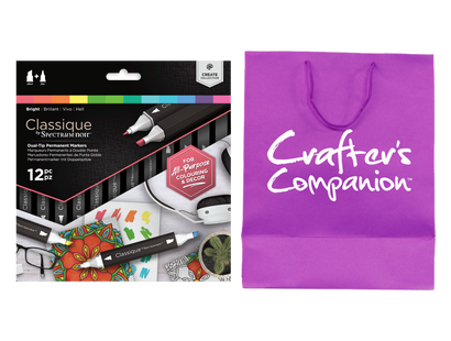 Spectrum Noir Classiques 12pc with FREE Stamp & Die Goodie Bag Worth Over £/$