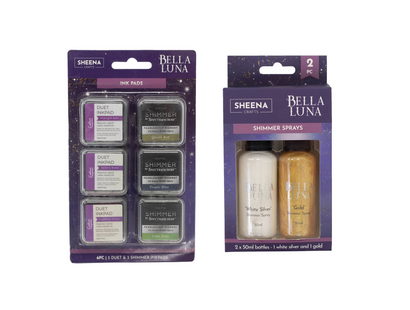 Sheena Douglass Bella Luna Inkpads with FREE Shimmer Sprays