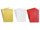 A4 Luxury Gold, Silver & Red Card - 10 Pack