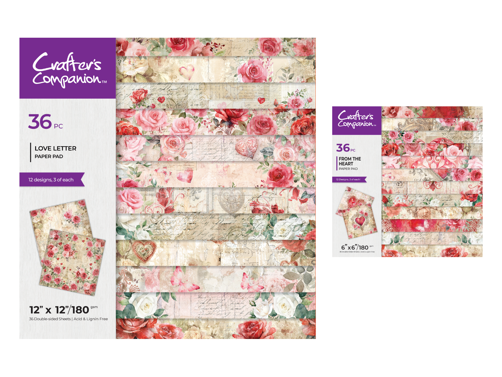 Crafter's Companion Valentines Paper Pad Collection