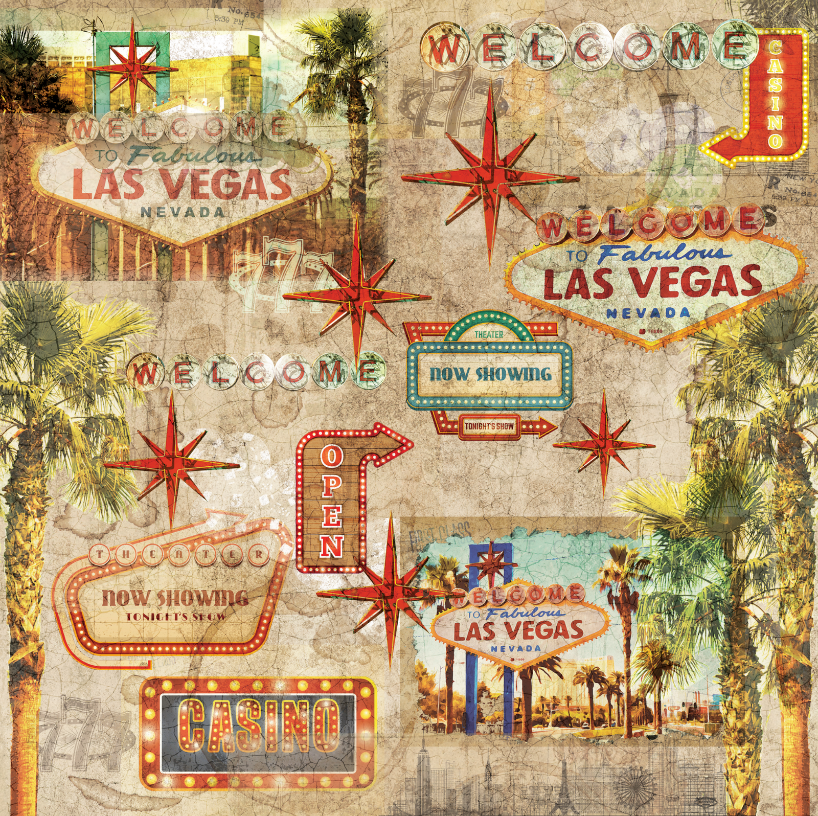 Vintage Vegas 12”x12” Paper Pad 