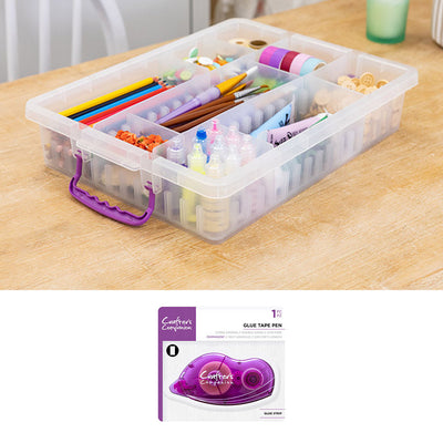 Crafter's Companion Stash N Stack Storage Box with FREE Tape Pen
