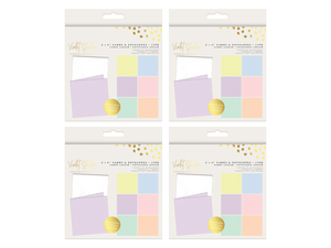 Violet Studios 6" x 6" Card Blanks - Pastels 4pk Collection