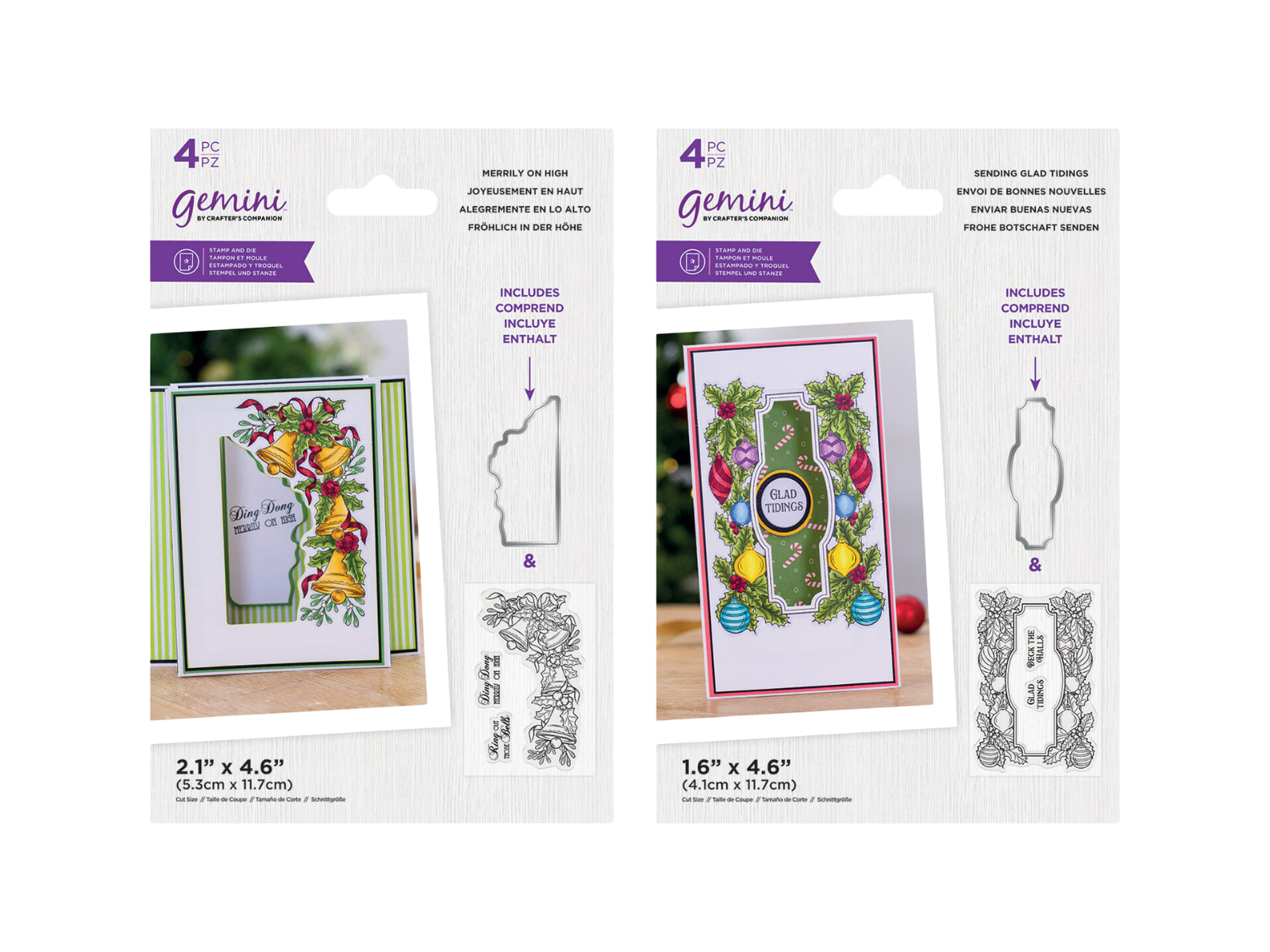 Gemini Christmas Floral Frames Duo