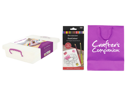 Crafter's Companion Stash N Stack & DuoColour Pencils with FREE Goodie Bag worth over £25