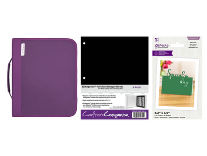 Crafter's Companion Die & Stamp Storage Large Folder, Magnetic Panels & Expression Die