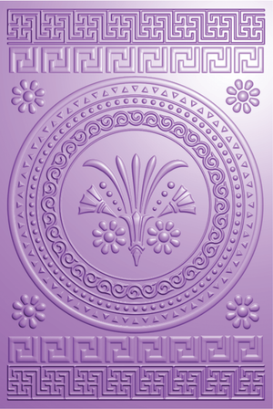 Myths & Legends 4” x 6” 3D Embossing Folder - Hellenic Mosaic