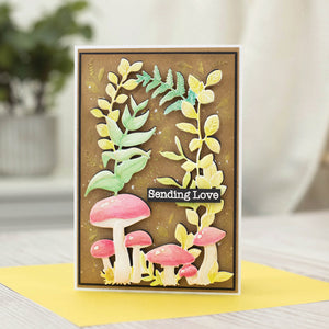 Gemini 4 x 6" 3D Embossing Folder & Metal Die - Woodland Foliage