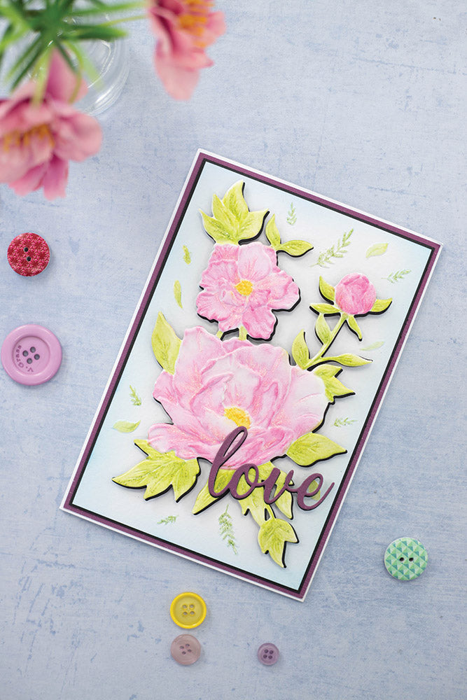 Gemini 4 x 6" 3D Embossing Folder & Metal Die - Floral Bouquet