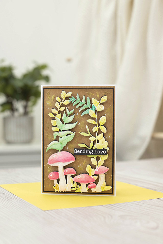 Gemini 4 x 6" 3D Embossing Folder & Metal Die - Woodland Foliage