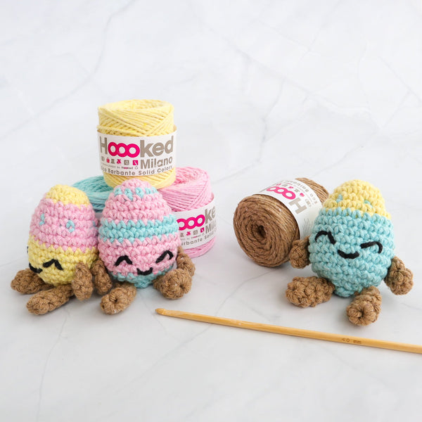 Hoooked Crochet Kit – Happy Hoppa Easter Eggs