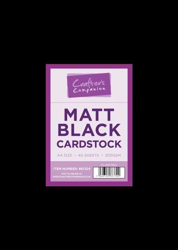 Crafter's Companion Matt Black Card A4 3pk