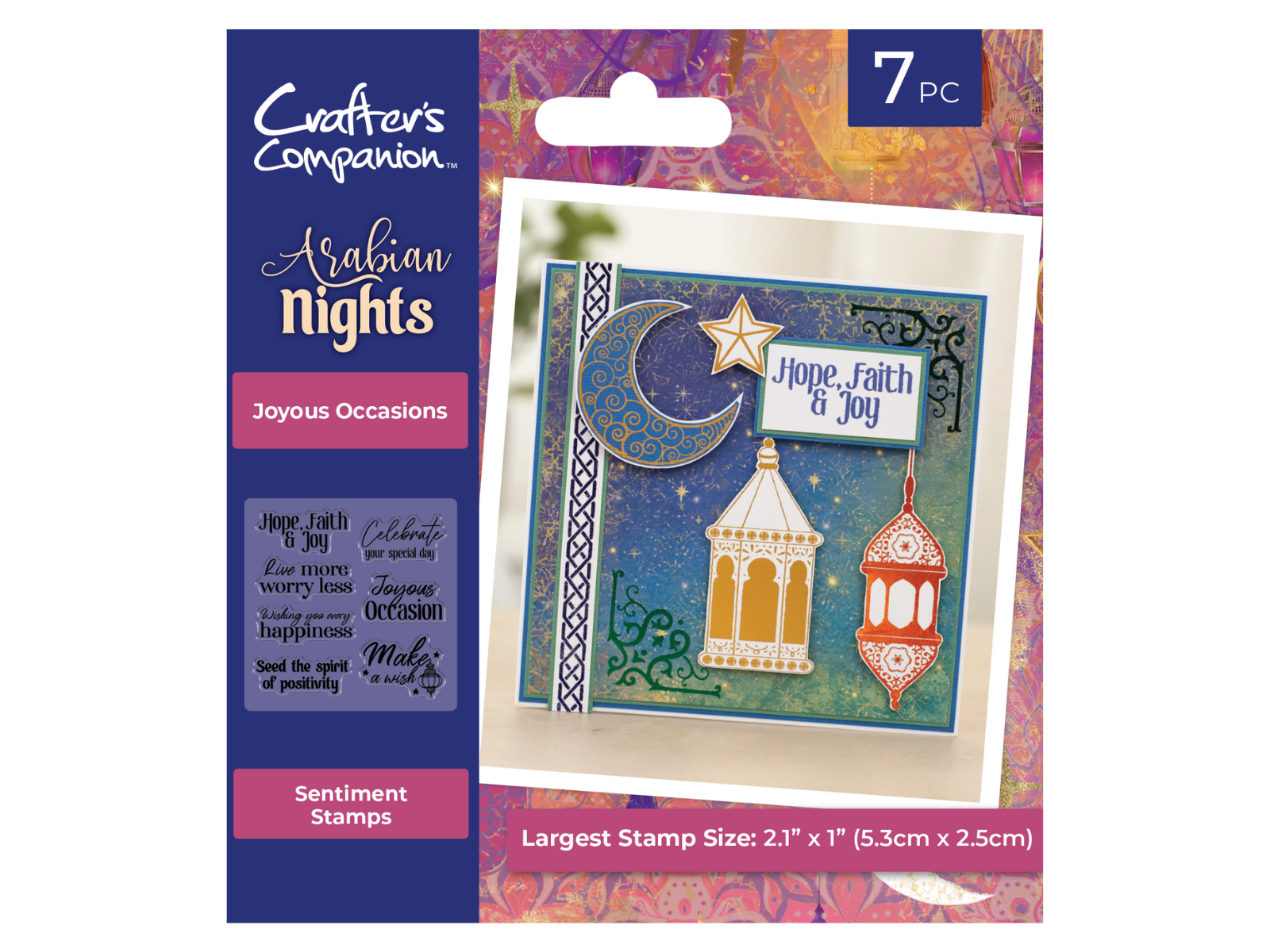 Arabian Nights 4" x 4" Clear Acrylic Stamps 7 Piece - Joyous Occasions