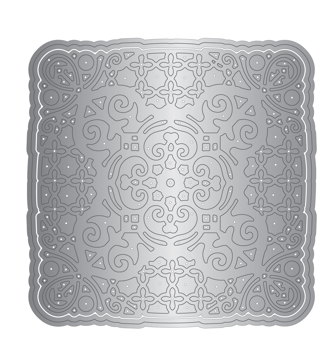 Arabian Nights Metal Dies 2 Piece - Ornamented Tile