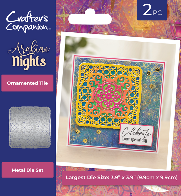 Arabian Nights Metal Dies 2 Piece - Ornamented Tile