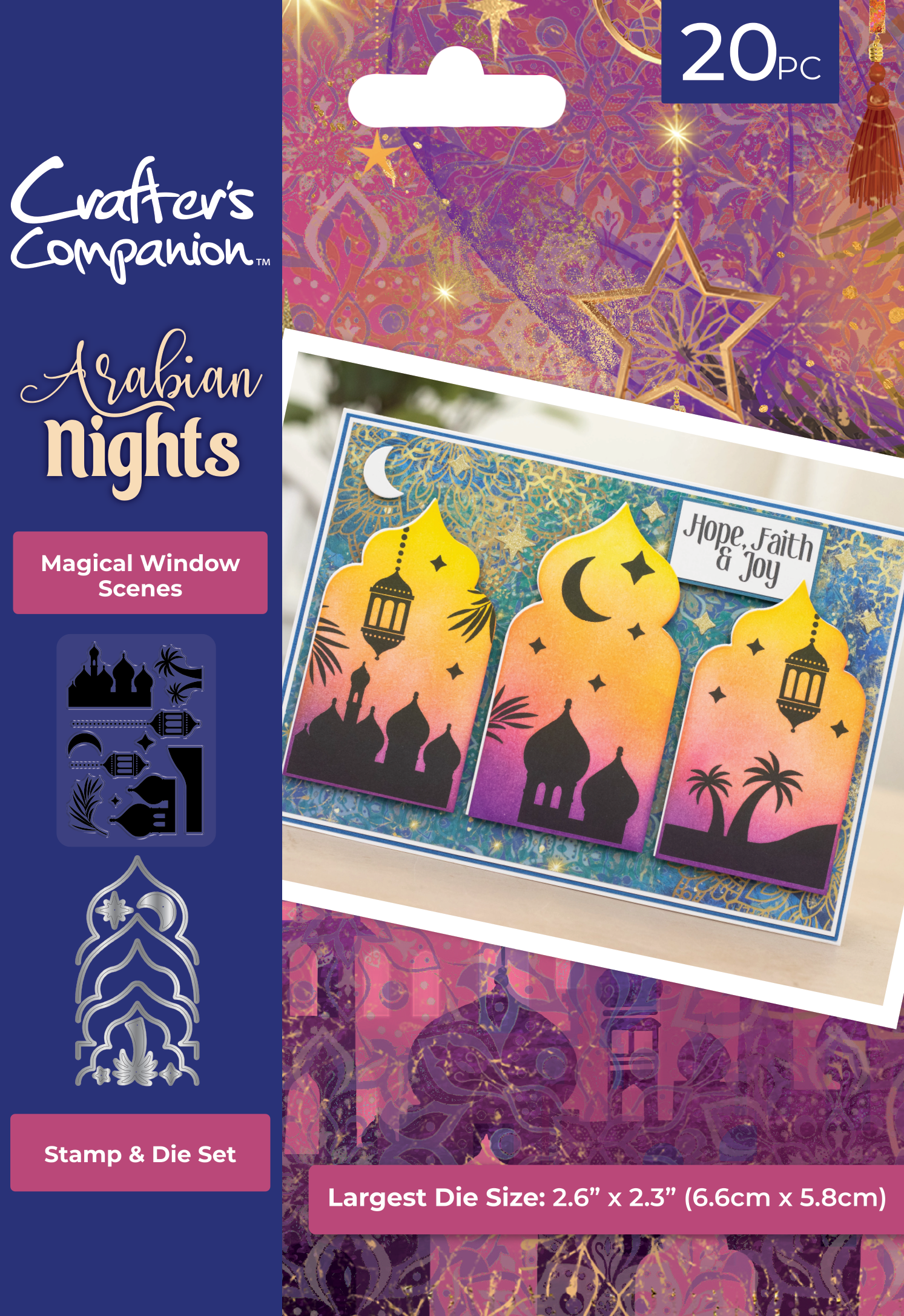 Arabian Nights Stamp and Die Set 20 Piece - Magical Window Scenes