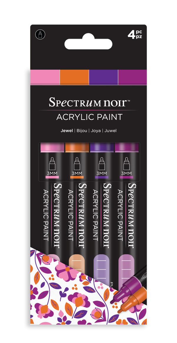 Spectrum Noir Acrylic Paint Marker (4PC)-Jewel