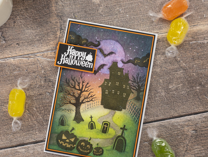 Designer Collection - All Hallows Eve - Stencil and 6x4" Embossing Folder - All Hallows Eve