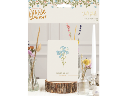 Violet Studio - Table Numbers - Amongst The Wildflowers - 12pk