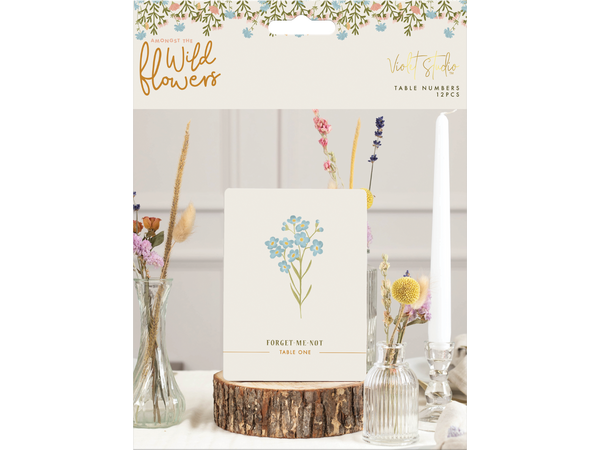 Violet Studio - Table Numbers - Amongst The Wildflowers - 12pk