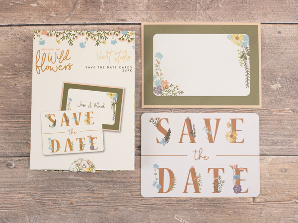 Violet Studio - Save The Dates - Amongst The Wildflowers - 25pk