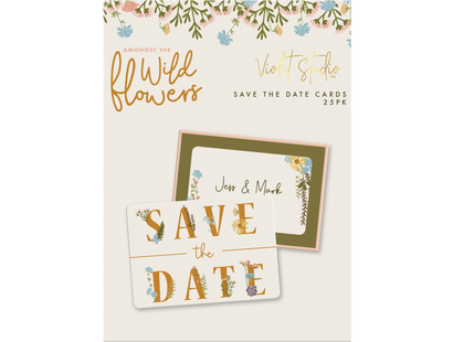 Violet Studio - Save The Dates - Amongst The Wildflowers - 25pk