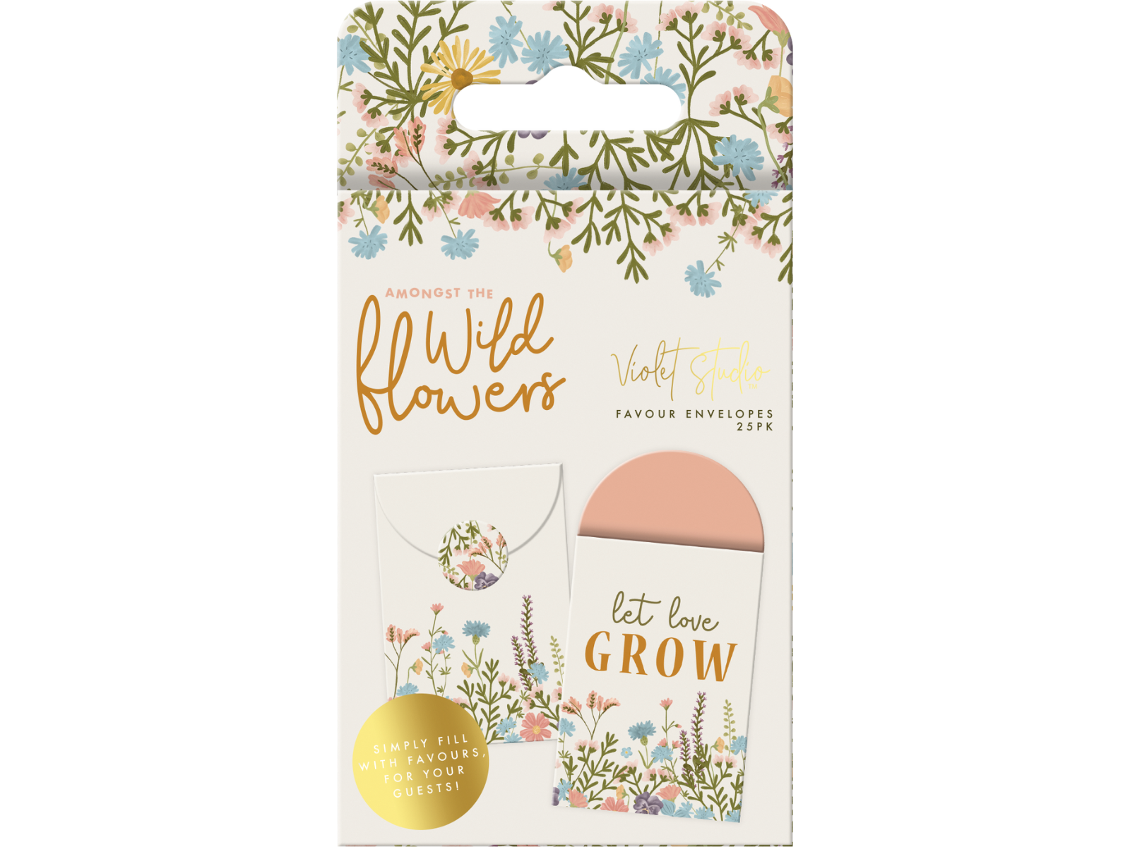 Violet Studio - Favour Envelopes - Amongst The Wildflowers - 25pk