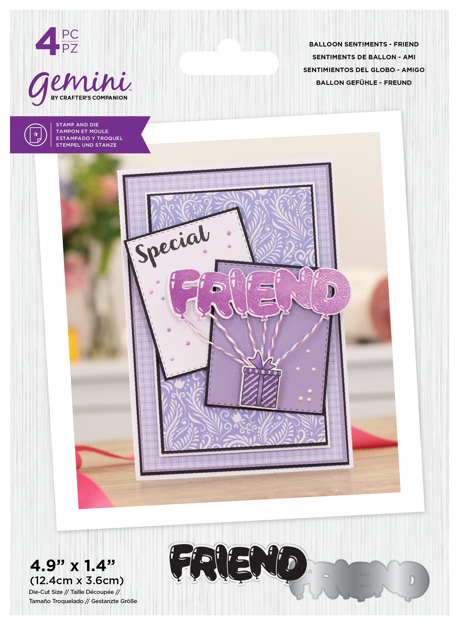 Gemini Balloon Stamp & Dies with Spectrum Noir Shimmer Inkpads Selection