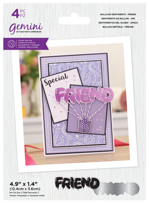 Gemini Balloon Stamp & Dies with Spectrum Noir Shimmer Inkpads Selection