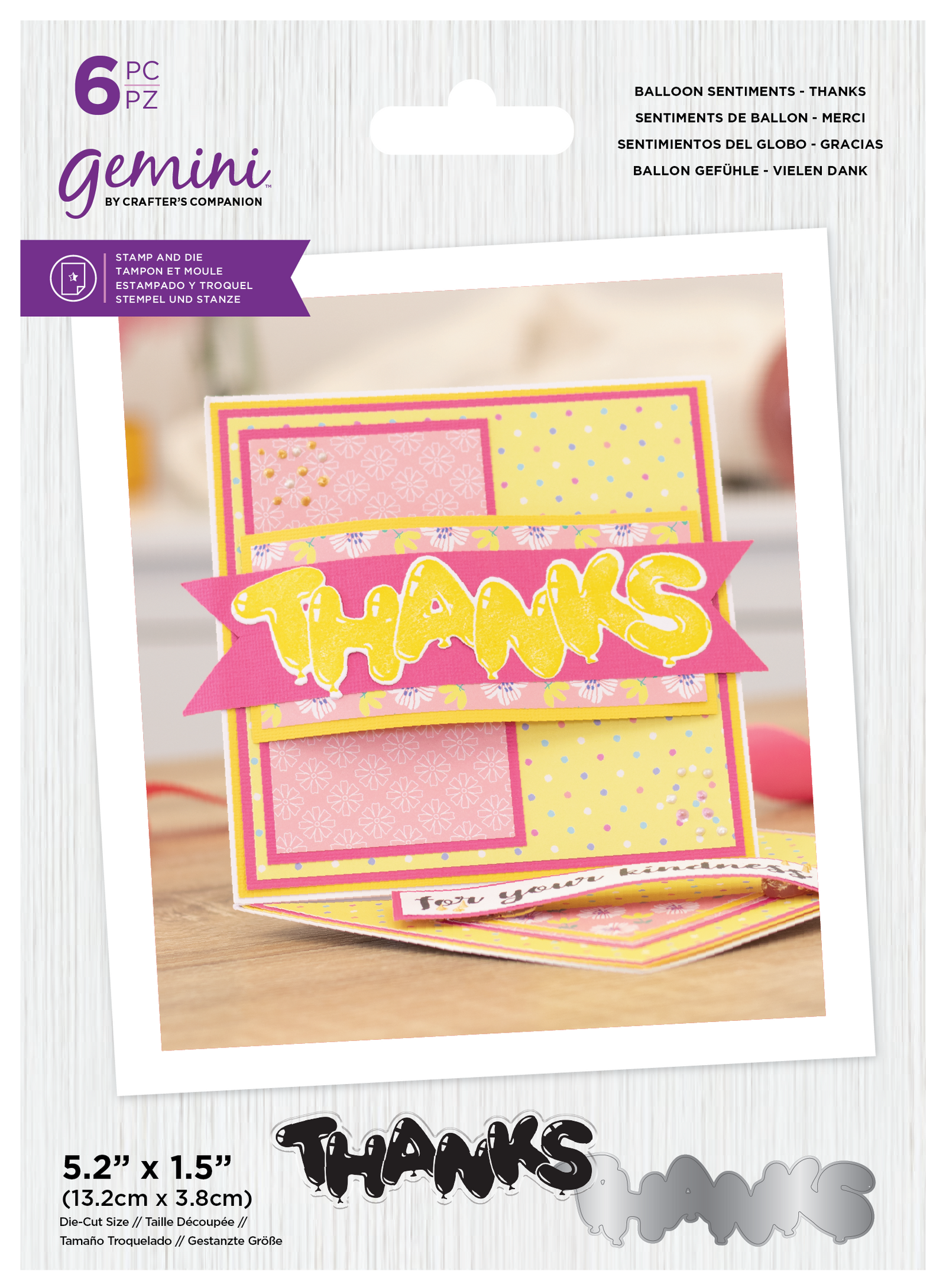 Gemini Balloon Stamp & Dies with Spectrum Noir Shimmer Inkpads Selection