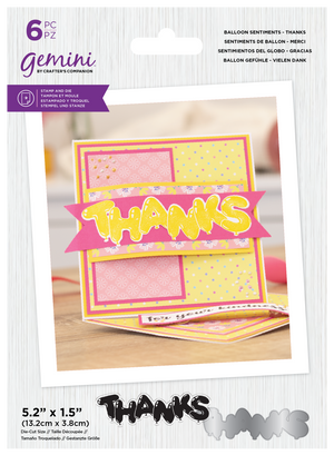 Gemini Balloon Stamp & Dies with Spectrum Noir Shimmer Inkpads Selection