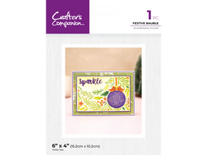 Crafter's Companion 6"x4" 3D Embossing Folder - Festive Bauble