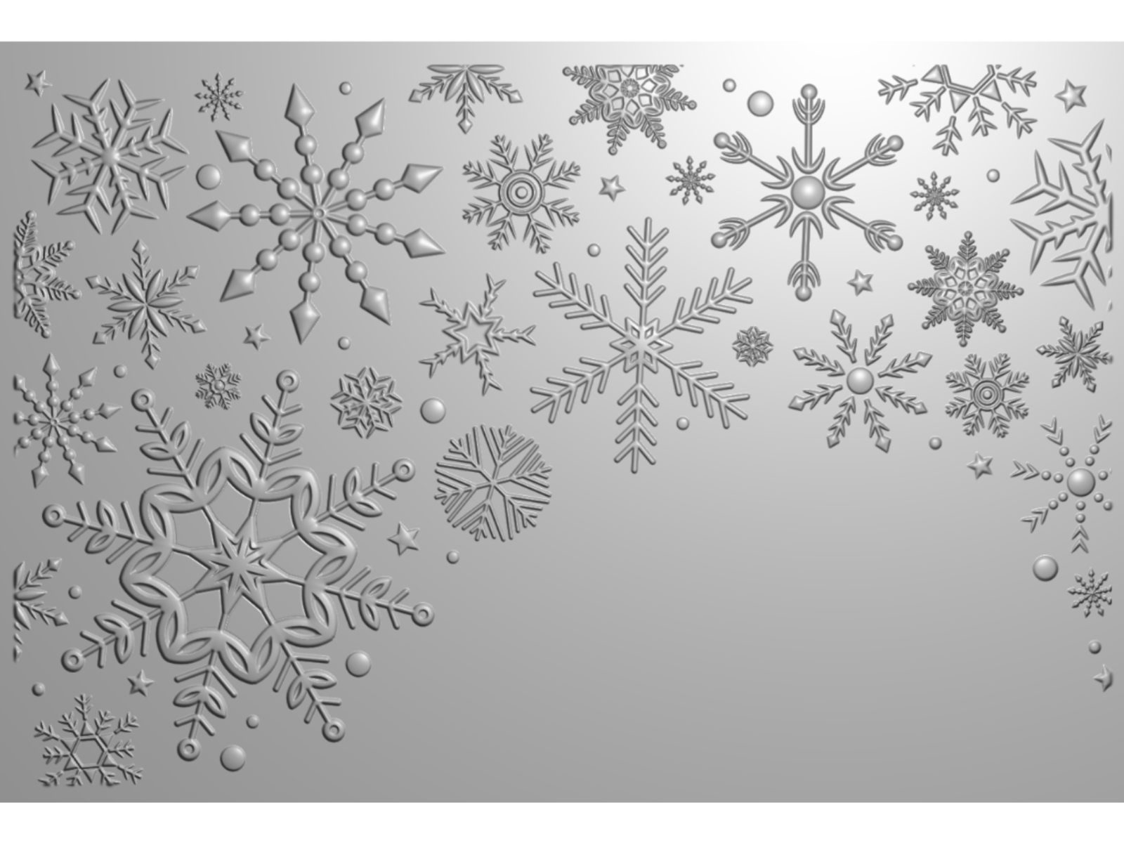 Crafter's Companion 6"x4" 3D Embossing Folder - Sparkling Snowflakes