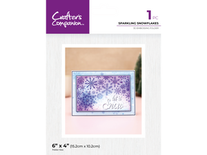 Crafter's Companion 6"x4" 3D Embossing Folder - Sparkling Snowflakes