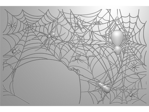 Crafter's Companion 6"x4" 3D Embossing Folder - Spooky Spiders