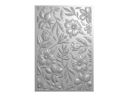 Crafter's Companion 3D Embossing Folder, Metal Die & Photopolymer Stamp - Blooming Florals