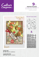 Crafters Companion 6” x 9” 3D Folder & Metal Die - Festive Foliage
