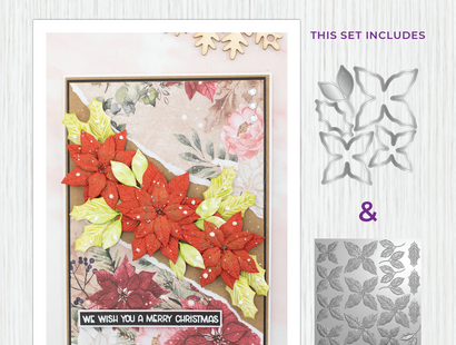 Crafter's Companion Christmas 3D Flowers Folders & Dies Collection