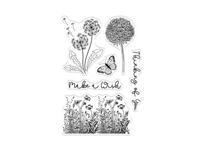 Crafter's Companion Clear Acrylic Stamp - Peaceful Meadow