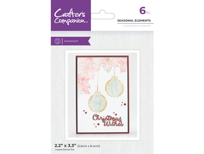 Crafter's Companion Clear Acrylic Stamp - Seasonal Elements