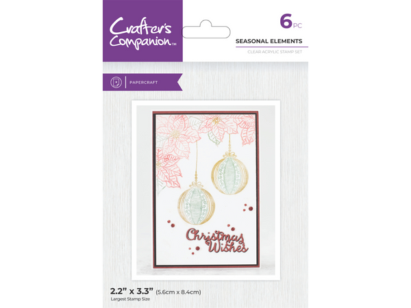 Crafter's Companion Clear Acrylic Stamp - Seasonal Elements