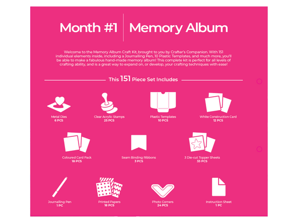 Crafter's Companion Craft Club - Memory Album