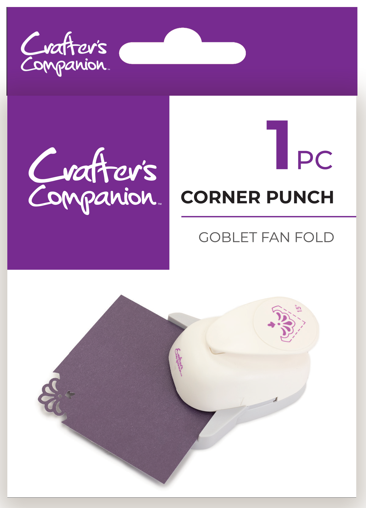 Crafters Companion – Corner Punch – Goblet Fan Fold